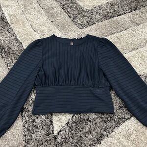 Elegant Navy Blue Women's Top